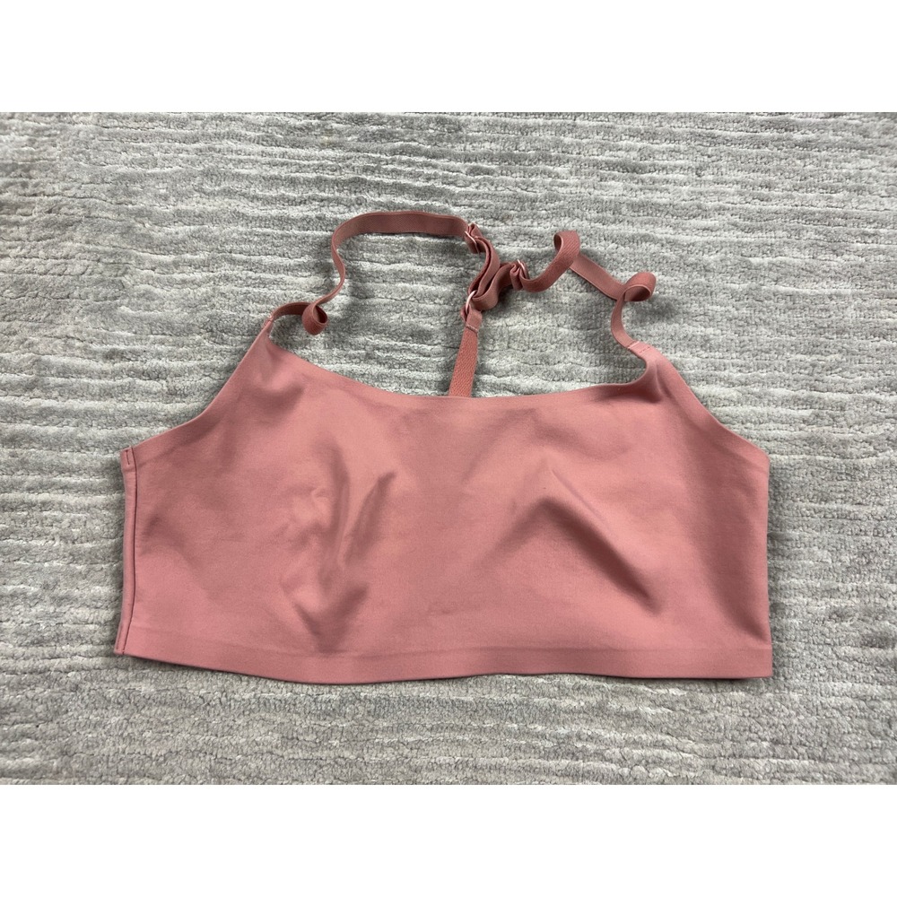Unbranded Sports Bra Womens M Pink Seamless T-Back Adjustable Low Impact Bra